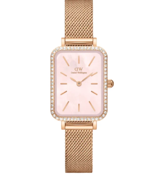 Sale Orologio Wellington Quadro Lumine Bezel Melrose Pink Mop | DW00100669 Donna Orologi Donna