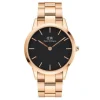 Discount Orologio Wellington Iconic Link Rose Gold Black 40 mm | DW00100344 Uomo Orologi Uomo