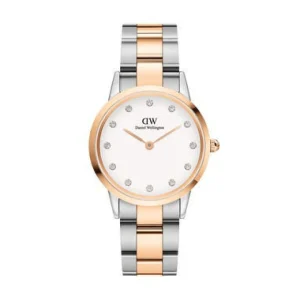 Outlet Orologio Wellington Iconic Link Lumine 32 Rose Gold Silver White | DW00100358 Donna Orologi Donna