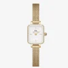 Discount Orologio Donna Wellington Quadro Mini Lumine Bezel Gold | DW00100730 Donna Orologi Donna