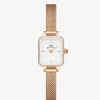 Outlet Orologio Donna Wellington Quadro Mini Lumine Bezel Rose Gold | DW00100731 Donna Orologi Donna