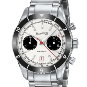 Clearance Orologio Eberhrard Contograf Quadrante bianco Uomo Orologi Uomo