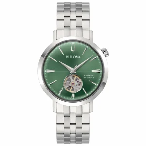 Sale Orologio Uomo Aerojet Automatic 38 mm Verde Bulova | 96A319 Uomo Orologi Uomo